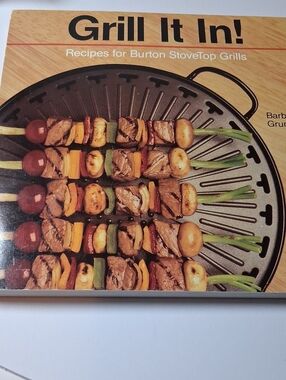 Burton Stovetop Grill Cookbook with Black Grill Image